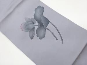 塩瀬蓮模様名古屋帯